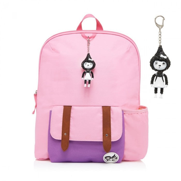 ZnZ Kid's Pink Colour Block Backpack