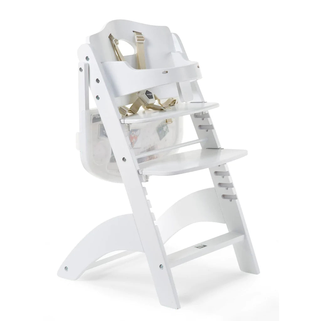 Lambda 3 Highchair + Feeding Tray - White