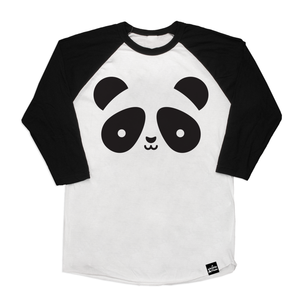 Whistle & Flute T-shirt Long Sleeve - Kawaii Panda Baseball