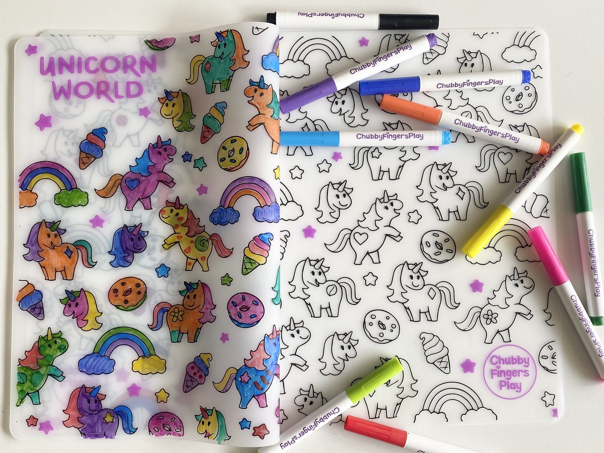 Colouring Placemat + Washable Marker Set