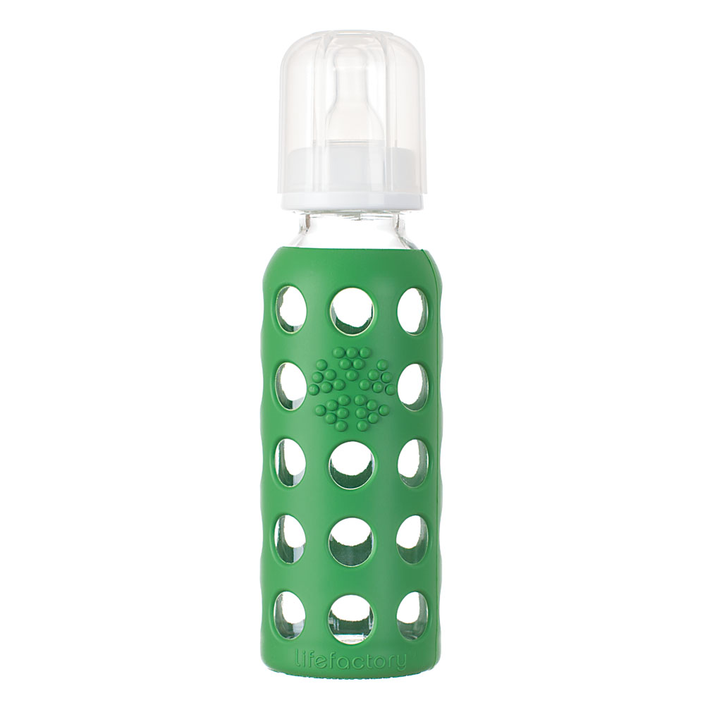 Glass Baby Bottle With Silicone Sleeve 9oz