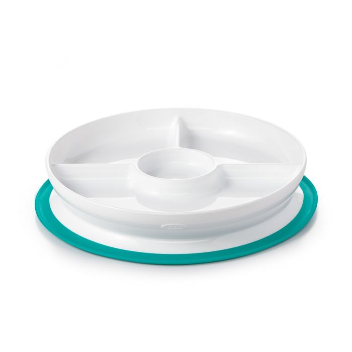 OXOtot Stick & Stay Suction Divided Plate