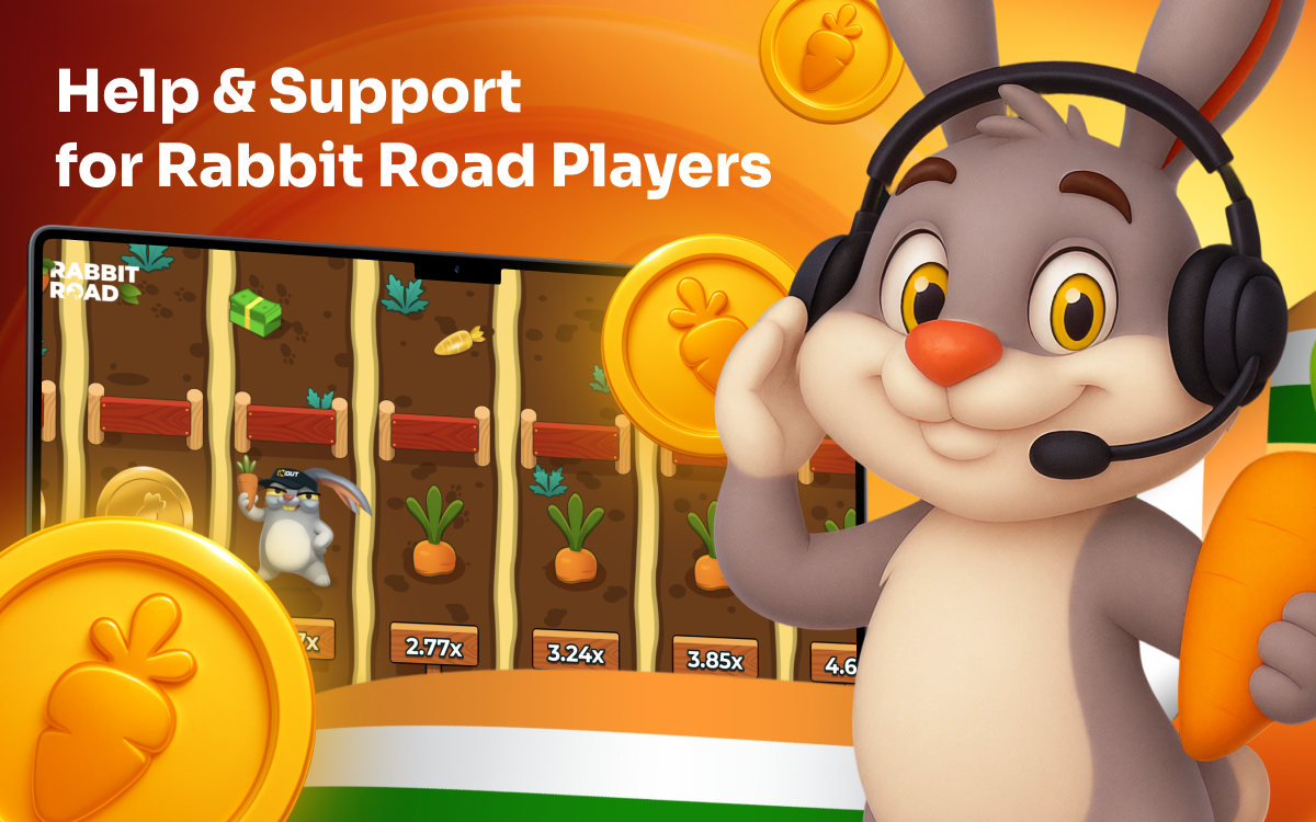 Help and support section for Rabbit Road players