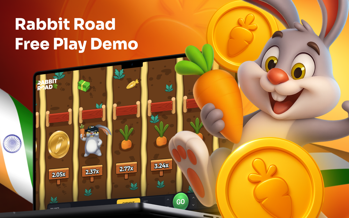 Free play demo mode of Rabbit Road game